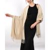 imageFURTALK Winter Scarf for Women Pashmina Shawl Wraps Cashmere Feel Warm Fashion Blanket Scarves GiftsLight Khaki