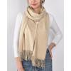 imageFURTALK Winter Scarf for Women Pashmina Shawl Wraps Cashmere Feel Warm Fashion Blanket Scarves GiftsLight Khaki