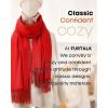 imageFURTALK Winter Scarf for Women Pashmina Shawl Wraps Cashmere Feel Warm Fashion Blanket Scarves GiftsRed