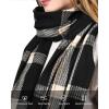 imageFURTALK Winter Scarf for Women Shawl Cashmere Feel Tassel Plaid Large Oversized Scarves WrapsBlack