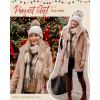 imageFURTALK Winter Scarf for Women Shawl Cashmere Feel Tassel Plaid Large Oversized Scarves WrapsDark Beige