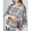imageFURTALK Winter Scarf for Women Shawl Cashmere Feel Tassel Plaid Large Oversized Scarves WrapsGrey