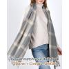 imageFURTALK Winter Scarf for Women Shawl Cashmere Feel Tassel Plaid Large Oversized Scarves WrapsGrey