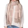 imageFURTALK Winter Scarf for Women Shawl Cashmere Feel Tassel Plaid Large Oversized Scarves WrapsPink