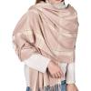 imageFURTALK Winter Scarf for Women Shawl Cashmere Feel Tassel Plaid Large Oversized Scarves WrapsPink