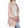 imageFURTALK Winter Scarf for Women Shawl Cashmere Feel Tassel Plaid Large Oversized Scarves WrapsPink