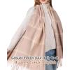 imageFURTALK Winter Scarf for Women Shawl Cashmere Feel Tassel Plaid Large Oversized Scarves WrapsPink
