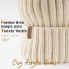 imageFURTALK Womens Winter Knitted Beanie Hat with Faux Fur Pom Warm Knit Skull Cap Beanie for WomenBeige