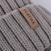 imageFURTALK Womens Winter Knitted Beanie Hat with Faux Fur Pom Warm Knit Skull Cap Beanie for WomenFog Gray