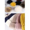 imageFURTALK Womens Winter Knitted Beanie Hat with Faux Fur Pom Warm Knit Skull Cap Beanie for WomenNavy With Navy Pom