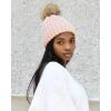 imageFURTALK Womens Winter Knitted Beanie Hat with Faux Fur Pom Warm Knit Skull Cap Beanie for WomenPink