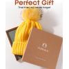 imageFURTALK Womens Winter Knitted Beanie Hat with Faux Fur Pom Warm Knit Skull Cap Beanie for WomenYellow With Yellow Pom