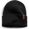 imageFURTALK Beanie for Men Women Cuffed Thick Knitted Unisex Winter Hat Beanies Skull CapBlack