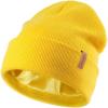 imageFURTALK Satin Lined Beanie for Women Men Knit Beanie Hat Acrylic Winter Hats Warm Slouchy Skull CapYellow