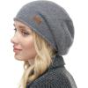 imageFURTALK Slouchy Beanies for Women Winter Hats Soft Warm Beanie Hat Ladies Knitting Skull BeaniesMixed Light Grey