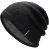 imageFURTALK Winter Beanie Hat Men Women Fleece Lining Winter Hats Windproof Knitted Warm Stretchable Cuffless BeanieDark Grey
