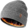 imageFURTALK Winter Hats for Men Women Fleece Lined Beanie Warm Cuffed Outdoor Skull CapMixed Dark Grey