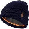 imageFURTALK Winter Hats for Men Women Fleece Lined Beanie Warm Cuffed Outdoor Skull CapNavy