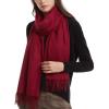 imageFURTALK Winter Scarf for Women Pashmina Shawl Wraps Cashmere Feel Warm Fashion Blanket Scarves GiftsDark Red