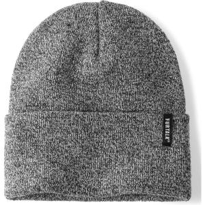 imageFURTALK Beanie Hat for Men Women Winter Hats for Women Men Soft Warm Unisex Cuffed Beanie Knitted Skull CapBlackWhite