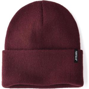 imageFURTALK Beanie Hat for Men Women Winter Hats for Women Men Soft Warm Unisex Cuffed Beanie Knitted Skull CapCmaroon