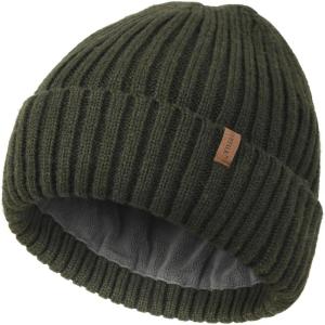 imageFURTALK Double Layer Winter Hats for Men Women Beanie Thick Cuffed Warm Ski HatsGreen