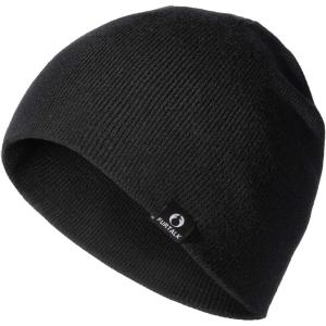 imageFURTALK DoubleLayer Beanie Hats Men Women Ultra Soft Stretchy Cuffless Winter Hat Unisex Warm Thick Beanie Cap Winter HatBlack
