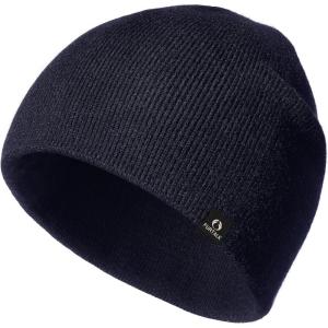 imageFURTALK DoubleLayer Beanie Hats Men Women Ultra Soft Stretchy Cuffless Winter Hat Unisex Warm Thick Beanie Cap Winter HatNavy