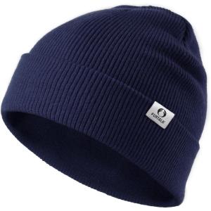 imageFURTALK DoubleLayer Beanie for Men Women Ultra Soft Stretchy Knit Winter Hat Unisex Cold Weather Beanie HatNavy
