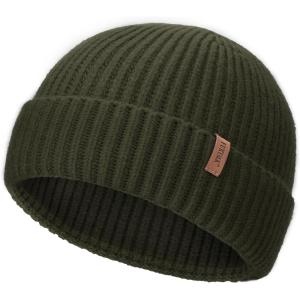 imageFURTALK Fisherman Beanie for Men Women Sytlish Short Cuff Knittet Watch Cap Winter HatsGreen