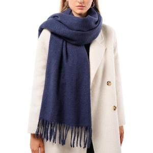 imageFURTALK Scarf for Women Men Soft Warm Cashmere Feel Blanket Scarf Pashmina Shawl Winter Thick Womens ScarvesNavy