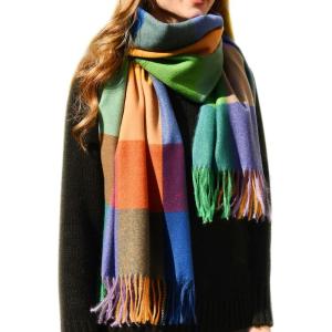 imageFURTALK Scarf for Women Winter Chunky Scarf Womens Shawl Large Oversized Scarves Wraps Gifts for WomenRainbow