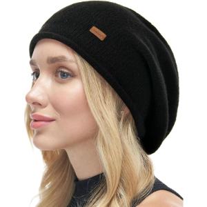 imageFURTALK Slouchy Beanies for Women Winter Hats Soft Warm Beanie Hat Ladies Knitting Skull BeaniesBlack