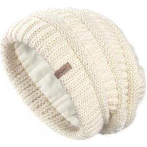 imageFURTALK Winter Hats for Women Fleece Lined Knit Beanie Hats Slouchy Warm Beanies Ski Skull CapBeige