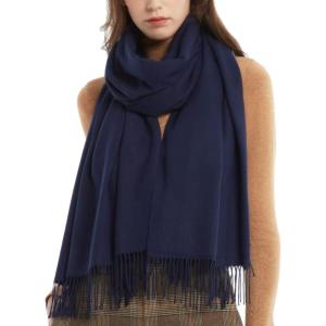 imageFURTALK Winter Scarf for Women Pashmina Shawl Wraps Cashmere Feel Warm Fashion Blanket Scarves Gifts02blue Navy