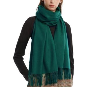 imageFURTALK Winter Scarf for Women Pashmina Shawl Wraps Cashmere Feel Warm Fashion Blanket Scarves Gifts19green