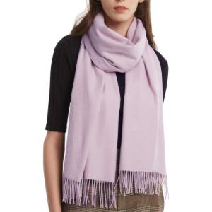 imageFURTALK Winter Scarf for Women Pashmina Shawl Wraps Cashmere Feel Warm Fashion Blanket Scarves GiftsLight Lavender