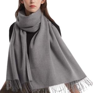 imageFURTALK Winter Scarf for Women Pashmina Shawl Wraps Cashmere Feel Warm Fashion Blanket Scarves GiftsLightgrey