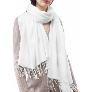 imageFURTALK Winter Scarf for Women Pashmina Shawl Wraps Cashmere Feel Warm Fashion Blanket Scarves GiftsWhite