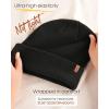 imageBeanie Hats for Women Men Winter Hats Womens Knitted Slouchy Beanies Cuffed Skull Cap Warm Ski HatBlack