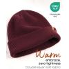imageBeanie Hats for Women Men Winter Hats Womens Knitted Slouchy Beanies Cuffed Skull Cap Warm Ski HatBlack Berry