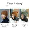 imageBeanie Hats for Women Men Winter Hats Womens Knitted Slouchy Beanies Cuffed Skull Cap Warm Ski HatPine Green