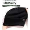 imageFURTALK 100 Merino Wool Beanie Hat for Men Women Warm Winter Hat Double Layer Knitted BeaniesBlack