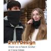 imageFURTALK 3 Pack Winter Scarf for Men Neck Gaiter Women Face Cover Neck Warmer Cold Weather Thick Warm ScarvesBlackgreynavy
