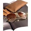 imageFURTALK Aviator Sunglasses Womens Stylish Trendy Polarized UV400 Protection Metal Sunnies FT9028Brown
