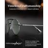 imageFURTALK Aviator Sunglasses Womens Stylish Trendy Polarized UV400 Protection Metal Sunnies FT9028Green
