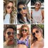 imageFURTALK Aviator Sunglasses Womens Stylish Trendy Polarized UV400 Protection Metal Sunnies FT9028Grey