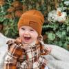 imageFURTALK Baby Beanie Winter Hat Knitted Warm Hat with Cute Bow Infant Toddler Cuffed BeaniesBeigecaramel