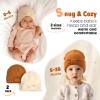 imageFURTALK Baby Beanie Winter Hat Knitted Warm Hat with Cute Bow Infant Toddler Cuffed BeaniesBeigecaramel