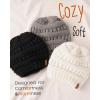 imageFURTALK Baby Beanie Winter Soft Warm Knit Hat 3 Pack Infant Toddler Slouchy CapsBlackwhitegrey